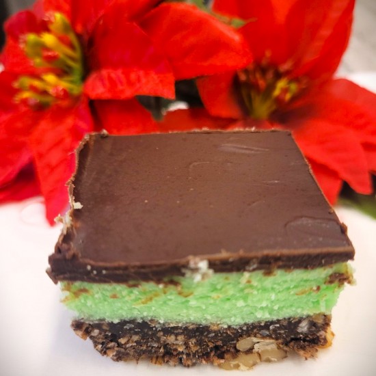 Mint Chocolate Nanaimo Bars - Box of 6 Mint Chocolate Nanaimo Bars - Box of 6