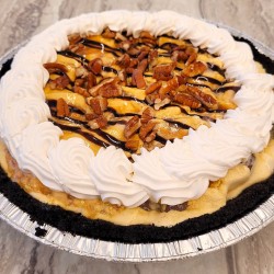 Caramel Turtle Ice Cream Pie