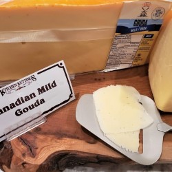 Fresh Cut Canadian Mild Gouda  (lactose free) - per lb