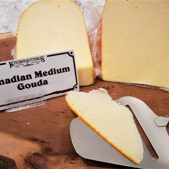 Fresh Cut Canadian Medium Gouda (lactose free) - per lb