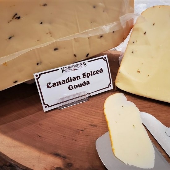 Fresh Cut Canadian Spiced Gouda (lactose free) - per lb Fresh Cut Canadian Spiced Gouda (lactose free) - per lb