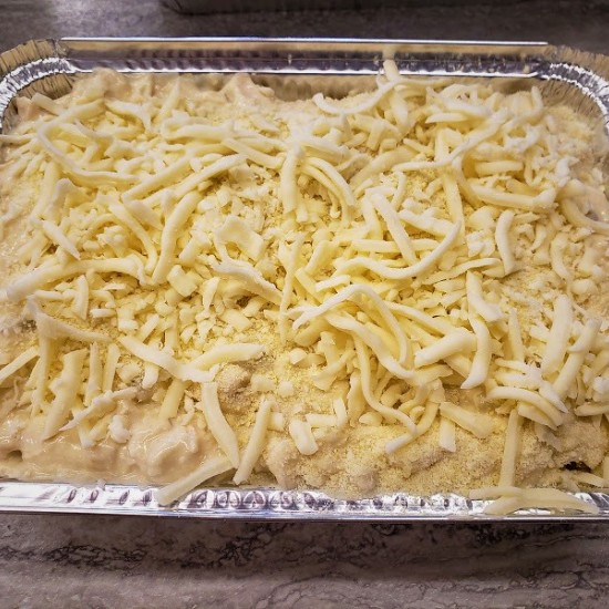 Homemade Frozen Cheesy Chicken Lasagna