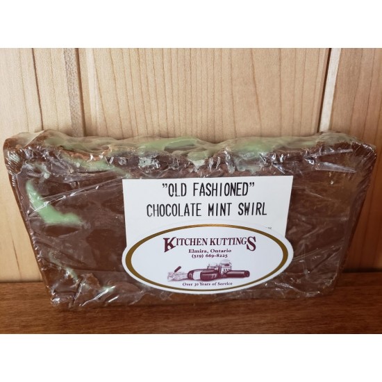 "Old Fashioned" Chocolate Mint Swirl Fudge