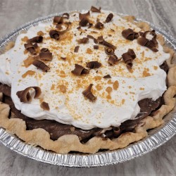 Homemade Chocolate Peanut Butter Cream Pie