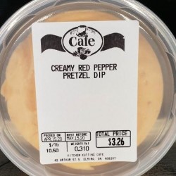 Creamy Red Pepper Pretzel Dip