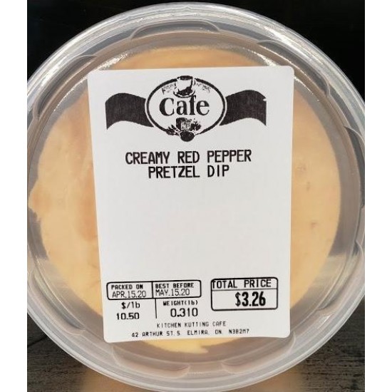 Creamy Red Pepper Pretzel Dip