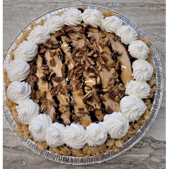 Caramel Turtle Ice Cream Pie